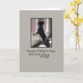 Happy Vaderdag van je kleine hond Kaart (Gele Bloem)