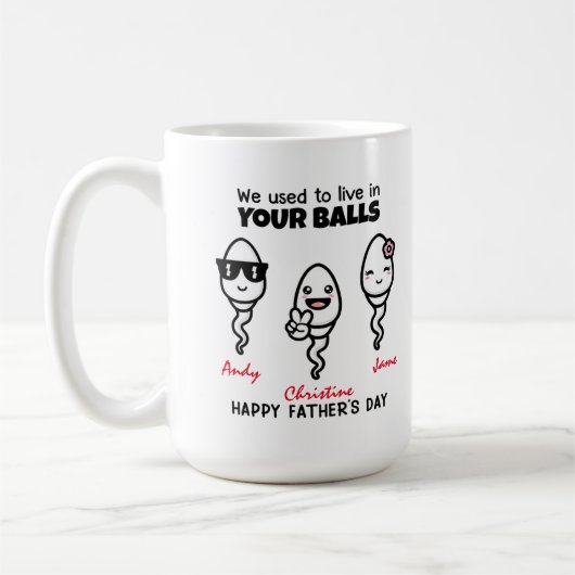 Happy Vaderdag van je kleine roekjes Koffiemok (Links)