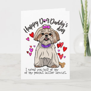 Happy Vaderdag van je Shih Tsu Pup-kaart Kaart