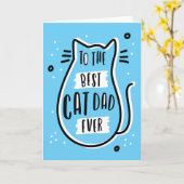 Happy Vaderdag van katten Kaart (Gele Bloem)