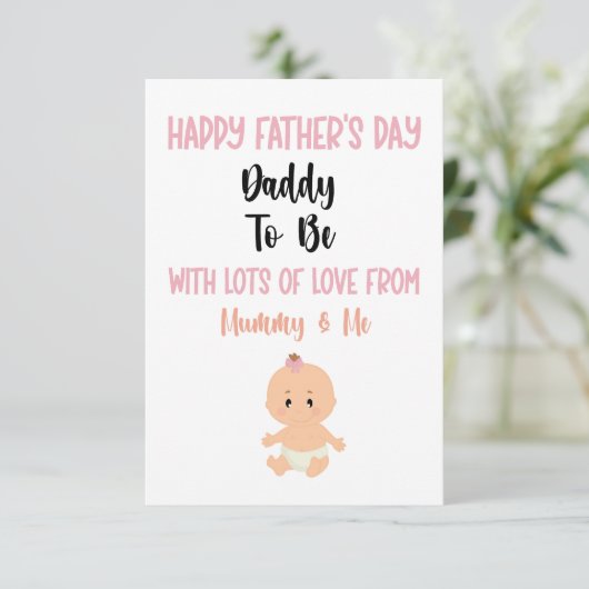 Happy Vaderdag van Mummy & Me Kaart (Staand voorkant)