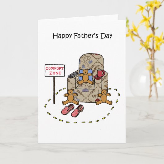 Happy Vaderdag van Triplets Kaart (Gele Bloem)