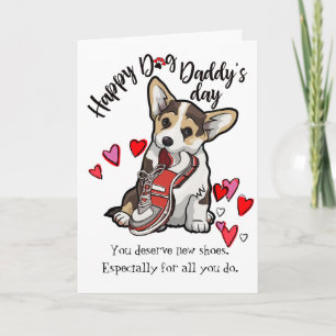 Happy Vaderdag van uw Corgi-dog-kaart Kaart