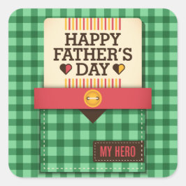 Happy Vaderdag Vierkante Sticker