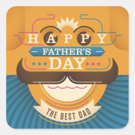 Happy Vaderdag Vierkante Sticker