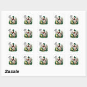 Happy Vaderdag Vierkante Sticker (Vel)
