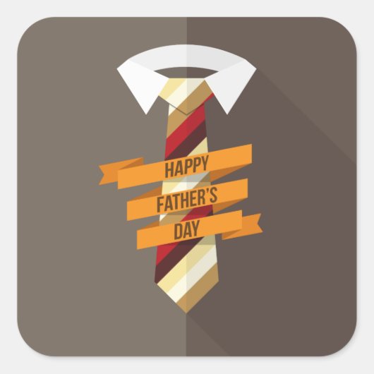 Happy Vaderdag Vierkante Sticker (Voorkant)