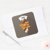 Happy Vaderdag Vierkante Sticker (Envelop)