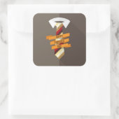 Happy Vaderdag Vierkante Sticker (Tas)