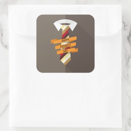 Happy Vaderdag Vierkante Sticker (Tas)