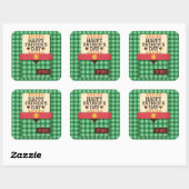 Happy Vaderdag Vierkante Sticker (Vel)