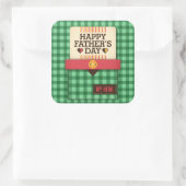 Happy Vaderdag Vierkante Sticker (Tas)