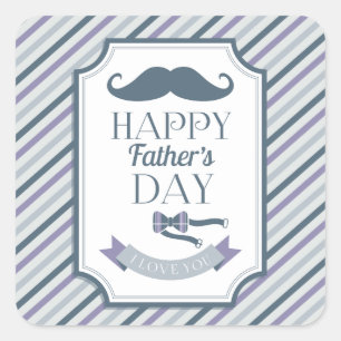Happy Vaderdag Vierkante Sticker