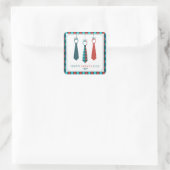 Happy Vaderdag Vierkante Sticker (Tas)