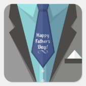 Happy Vaderdag Vierkante Sticker (Voorkant)