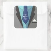 Happy Vaderdag Vierkante Sticker (Tas)