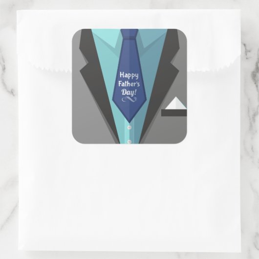 Happy Vaderdag Vierkante Sticker (Tas)