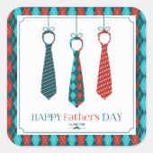 Happy Vaderdag Vierkante Sticker (Voorkant)