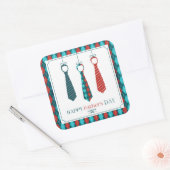 Happy Vaderdag Vierkante Sticker (Envelop)