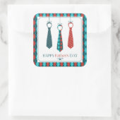 Happy Vaderdag Vierkante Sticker (Tas)