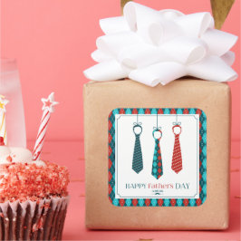 Happy Vaderdag Vierkante Sticker