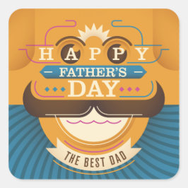 Happy Vaderdag Vierkante Sticker