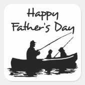 Happy Vaderdag Vierkante Sticker (Voorkant)