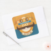 Happy Vaderdag Vierkante Sticker (Envelop)