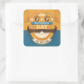 Happy Vaderdag Vierkante Sticker (Tas)