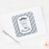 Happy Vaderdag Vierkante Sticker (Envelop)