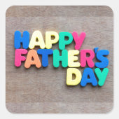 Happy Vaderdag Vierkante Sticker (Voorkant)