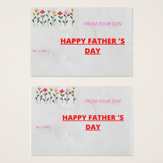 Happy vaderdag visitekaartje (Voorkant /achterkant)