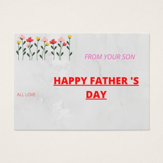 Happy vaderdag visitekaartje (Voorkant)