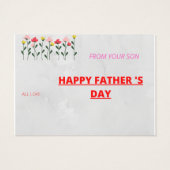 Happy vaderdag visitekaartje (Achterkant)