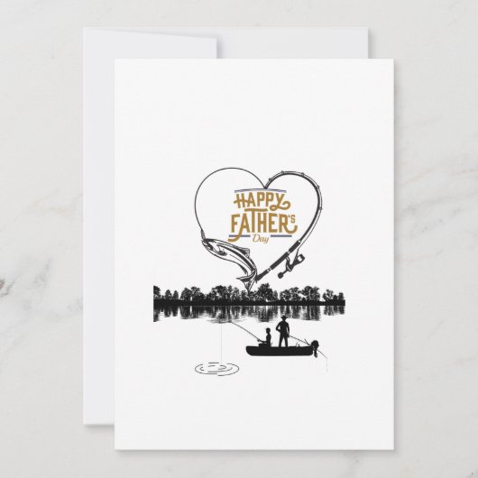 Happy Vaderdag Vissen on Lake Kaart (Voorkant)