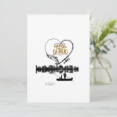 Happy Vaderdag Vissen on Lake Kaart (Staand voorkant)