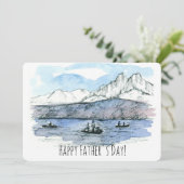 Happy Vaderdag Vist Lake Love You Pap Kaart (Staand voorkant)