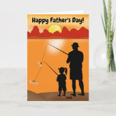 Happy Vaderdag Vist pa/Daughter Greeting Kaart (Voorkant)