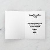 Happy Vaderdag Vist pa/Daughter Greeting Kaart (Binnen)