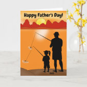 Happy Vaderdag Vist pa/Daughter Greeting Kaart (Gele Bloem)