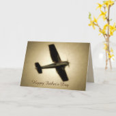 Happy Vaderdag -  vliegtuig Kaart (Gele Bloem)