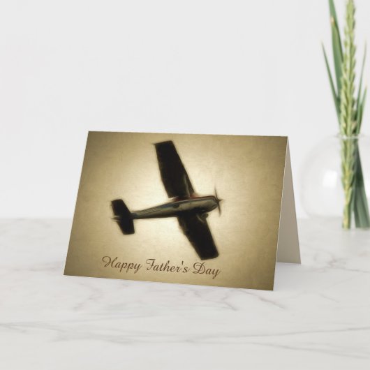 Happy Vaderdag -  vliegtuig Kaart (Voorkant)