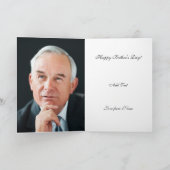 Happy Vaderdag Voetbal Foto Stripe Kaart (Binnen)