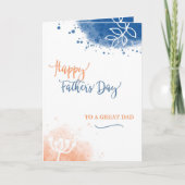 Happy Vaderdag voor een geweldige pap Waterverf Kaart (Voorkant)