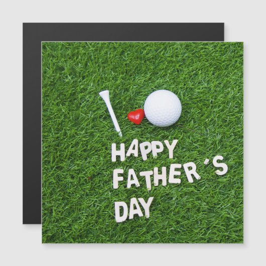 Happy Vaderdag voor Golfer met golfbal (Voorkant / Achterkant)
