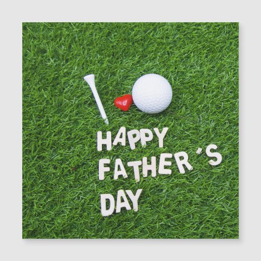 Happy Vaderdag voor Golfer met golfbal (Voorkant)