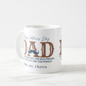 Happy Vaderdag "Voor mij ben jij de wereld" Koffiemok (Voorkant links)