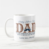 Happy Vaderdag "Voor mij ben jij de wereld" Koffiemok (Links)