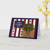 Happy Vaderdag voor mijn Army Soldier Hero & Dad! Kaart (Gele Bloem)