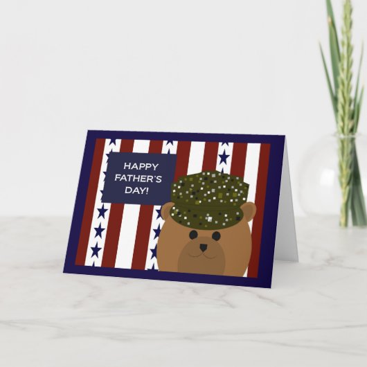 Happy Vaderdag voor mijn Army Soldier Hero & Dad! Kaart (Voorkant)